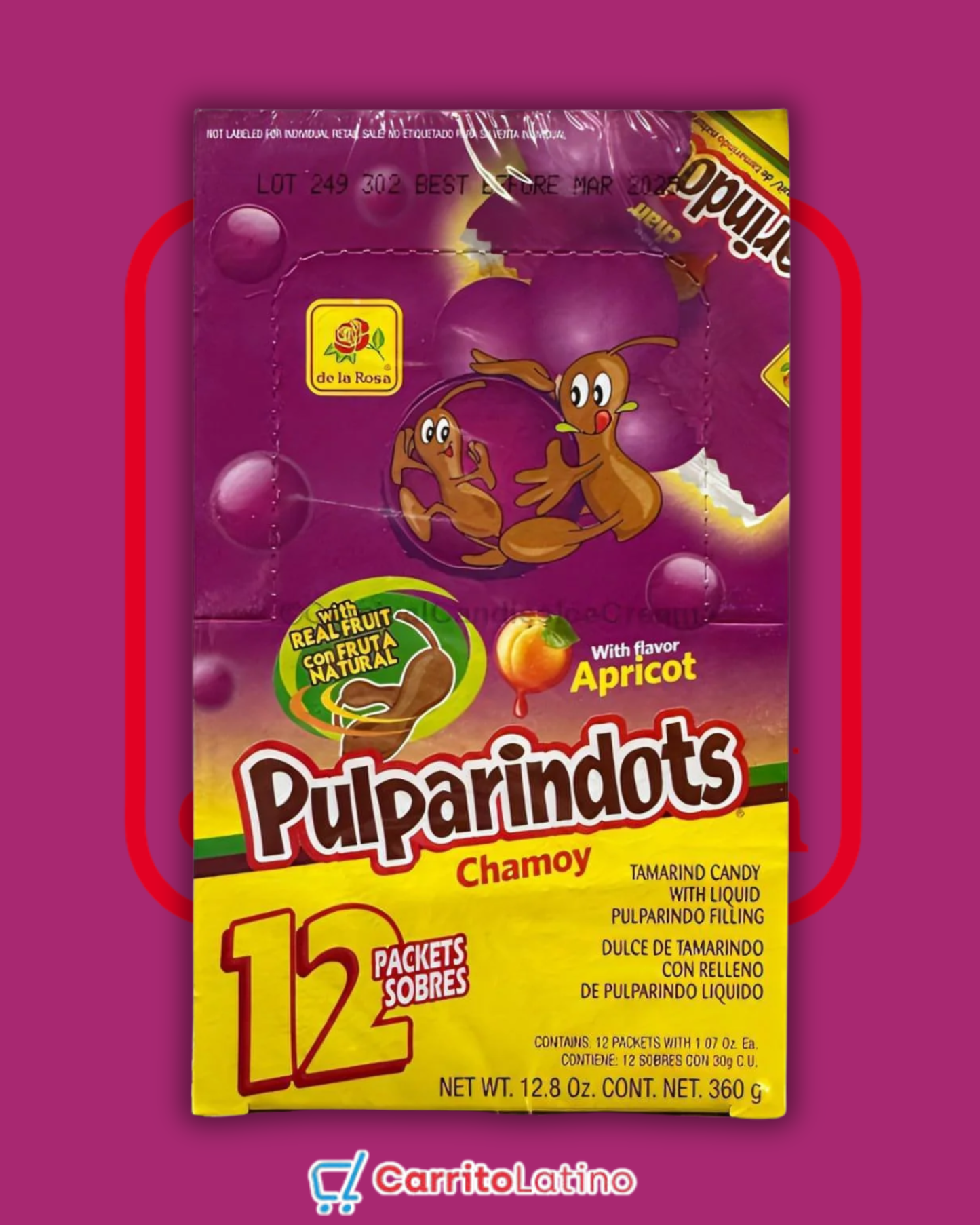 Pulparindots Sabor Chamoy 12 pzas