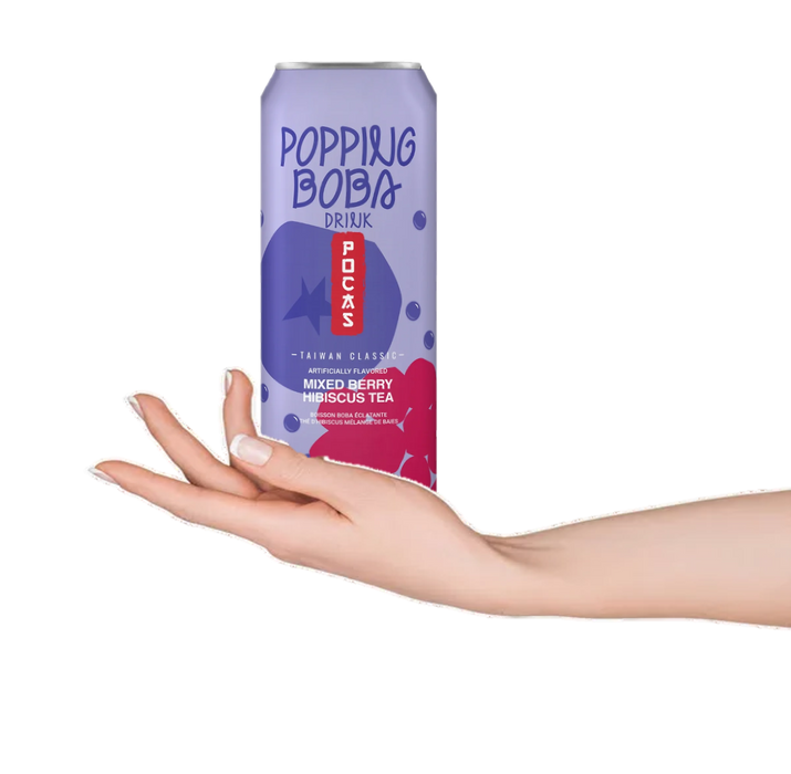 Pocas Popping Boba Mixed Berry Hibiscus Tea 16.5floz