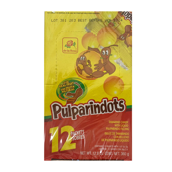 Pulparindots Sabor Tamarindo 12 Piezas 360 gr / 12.8 oz