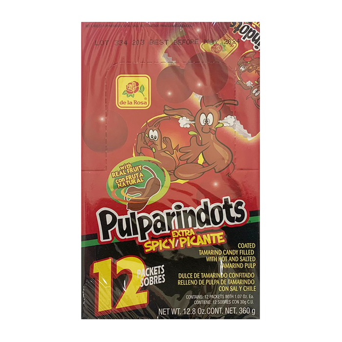 Pulparindots Extra Spicy/Picante 12 Pieces 360 gr / 12.8 oz