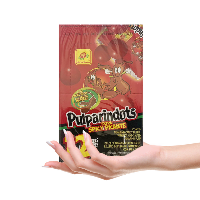 Pulparindots Extra Spicy/Picante  12 Piezas 360 gr / 12.8 oz