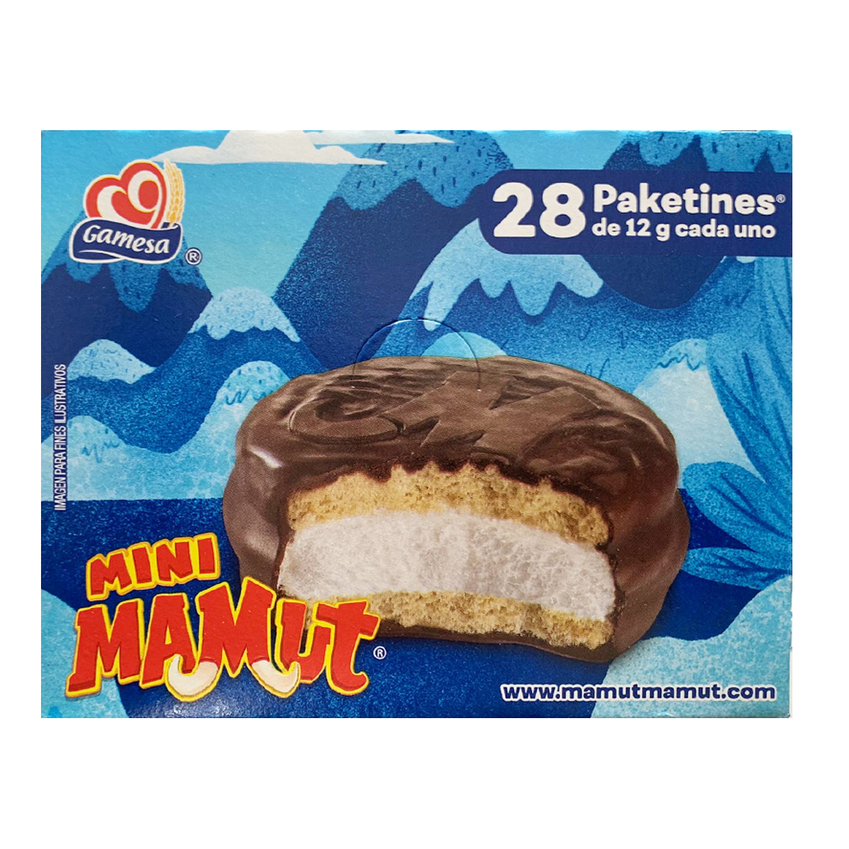 Mini Mamut Gamesa 28 Piezas 336 gr / 12 oz — Carrito Latino